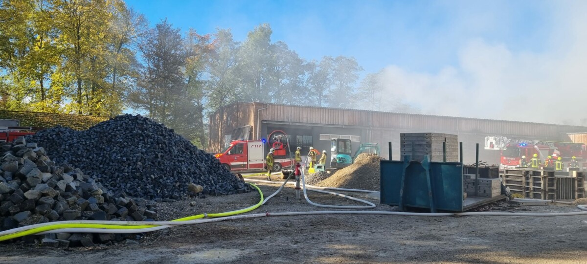 Brand Gewerbe Industrie Freiwillige Feuerwehr Poing